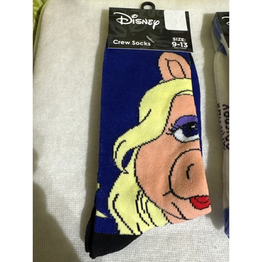 Disney Crew‎ Socks Miss Piggy Snow White Size 9-13 Character Socks